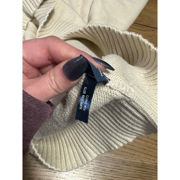 Vtg Polo Ralph Lauren Sweater Mens Size XL 1/4 Zip 100% Cotton Leather Pull - Picture 13 of 14